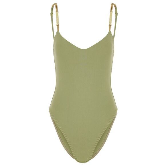 ViX By Paula HermannyWomens Brooke Li One-Piece Swimsuit Large Olive NWT $348